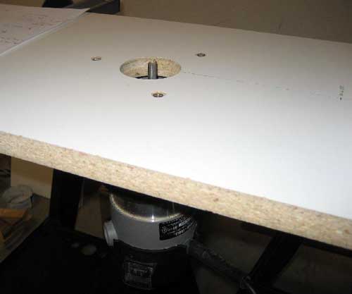 Figure 14: Homemade router table