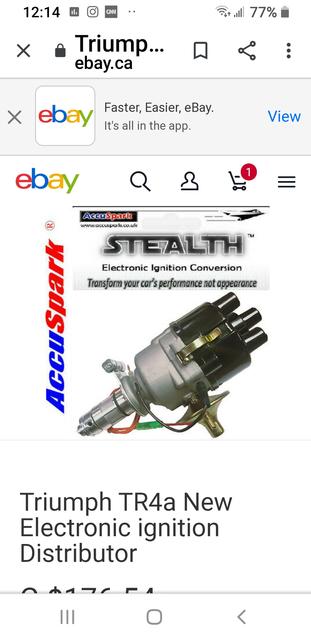 TR4/A  AccuSpark™ Electronic Ignition Distributor replaces Lucas 25d 