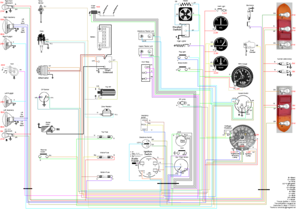 Electrical schematic (cable tree) for spitfire IV using ... 1956 ford wiring schematic 